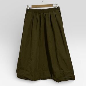 Zara Full Skirt with Pockets in Deep Olive